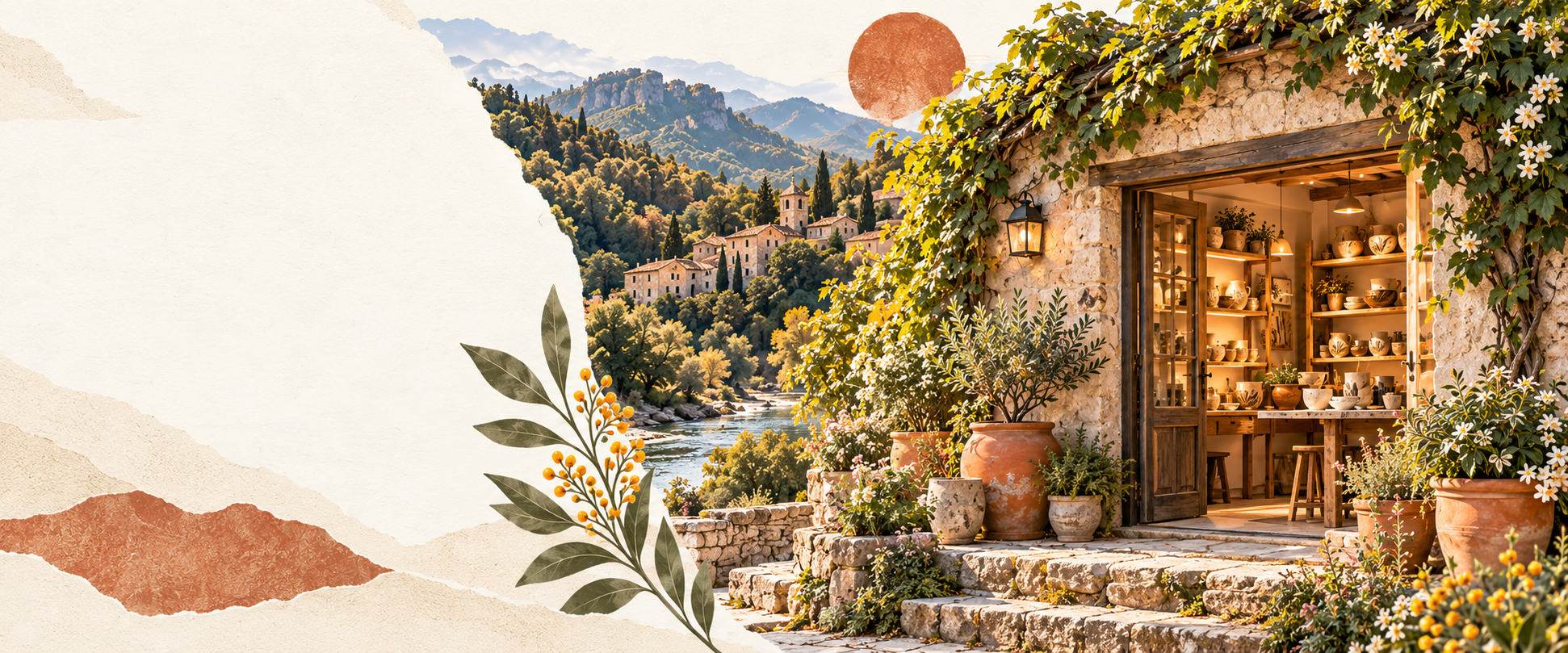 Illustration de l’esprit de l’atelier-boutique en Ardèche
